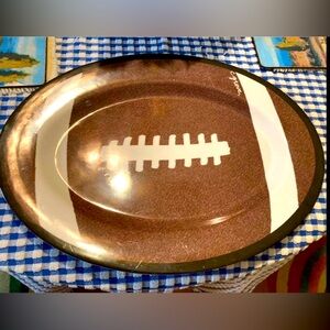 New Large Acrylic Football Platter w Rim 18" x 13"